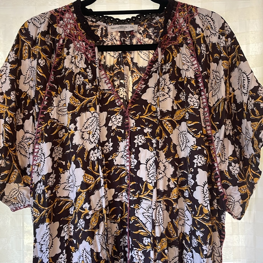 Natural Life Long Dress with Cool Stitching Detail XL